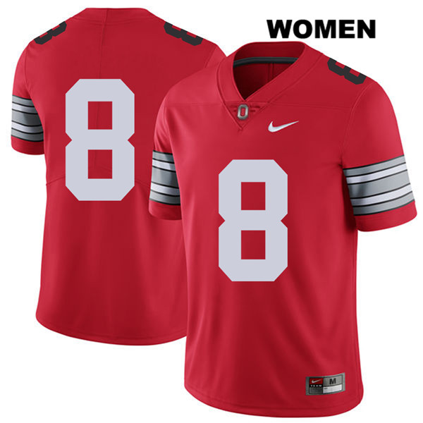 Ohio State Buckeyes Women's Kendall Sheffield #8 Red Authentic Nike 2018 Spring Game No Name College NCAA Stitched Football Jersey RK19M71EM